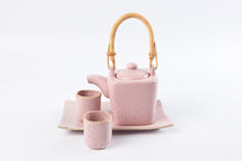 Load image into Gallery viewer, Bamboo Handled Square Tea Set with Square Cups
